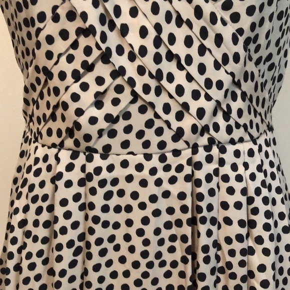 BCBGENERATION Black & Cream Polka Dot Polyester Mini Dress Size 6 Feminine - Picture 3 of 11